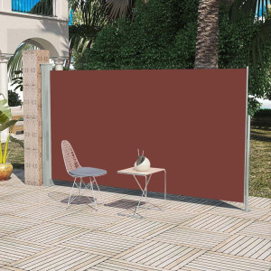 Toldo lateral de jardim ou terraço marrom 160x300 cm D