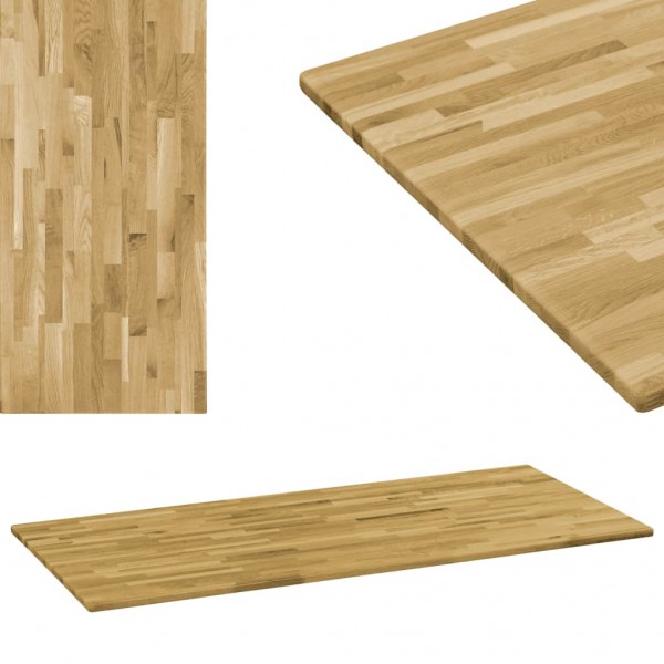 Tablero de mesa rectangular madera maciza roble 23 mm 100x60 cm D