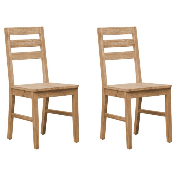 Cadeiras de jantar 2 unidades madeira maciça de acacia D