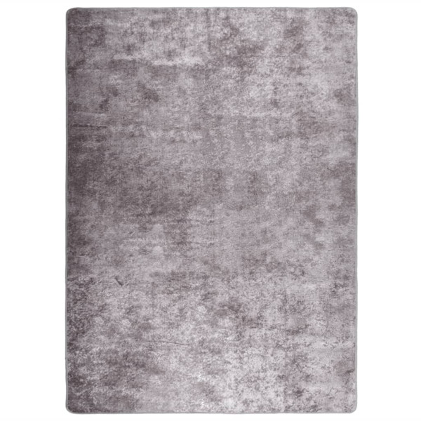 Alfombra lavable antideslizante gris 120x170 cm D