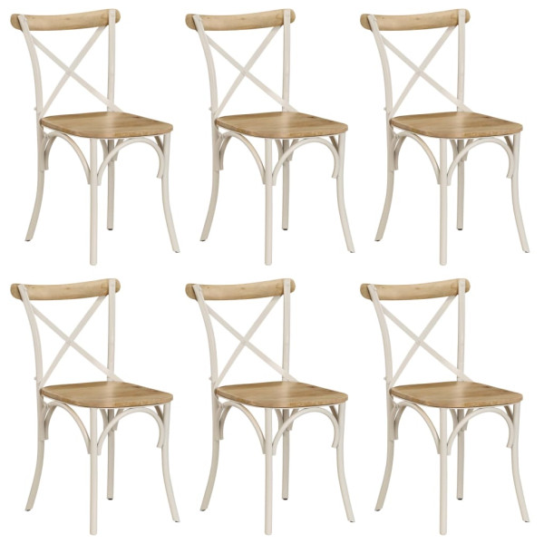 Cadeiras de madeira maciça de mangue branco D