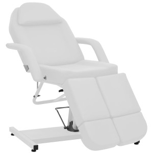 Assento de salão de beleza de couro sintético branco 180x62x78 cm D