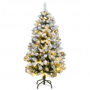 Árvore de Natal artificial com pendências 150 LED e bolas 150 cm D