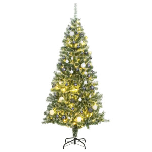 Árvore de Natal artificial com 300 LEDs e 180 cm de neve D