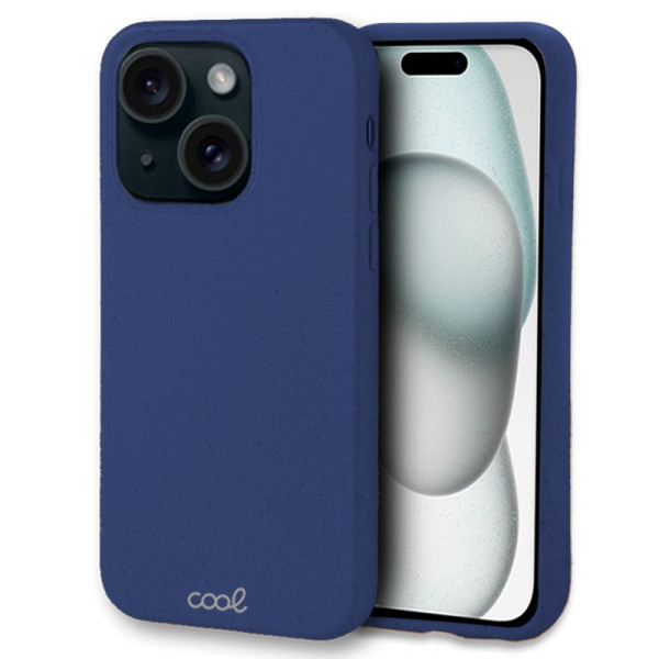Carcaça COOL para iPhone 15 Eco Biodegradável Marinha D