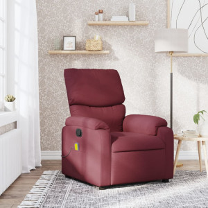 Assento de massagem reclinável de tecido de vinho vermelho D