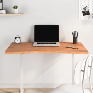 Tablero de escritorio madera maciza de haya 100x(55-60)x2.5 cm D