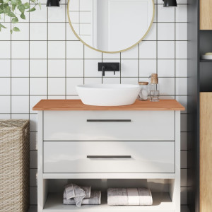 Encimera de baño madera maciza de haya 100x50x1.5 cm D