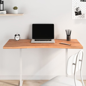 Tablero de escritorio madera maciza de haya 110x(50-55)x2.5 cm D