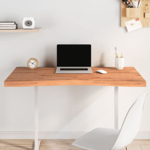 Tablero de escritorio madera maciza de haya 110x(55-60)x4 cm D