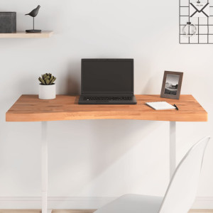 Tablero de escritorio madera maciza de haya 100x(45-50)x4 cm D