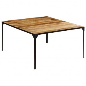 Mesa de jantar de madeira maciça de mangue 140x140x76 cm D