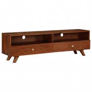 Mueble para TV de madera maciza reciclada 140x30x40 cm D