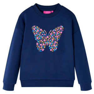 Sudadera para niños con estampado de mariposa azul marino 104 D