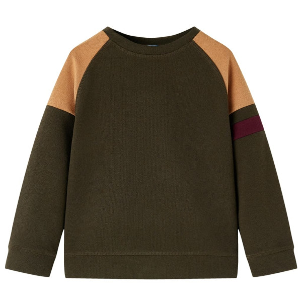 Sudadera para niños caqui oscuro y camel 104 D