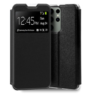 Fundação COOL Capa de Flip para Samsung S918 Galaxy S23 Ultra Light Black D