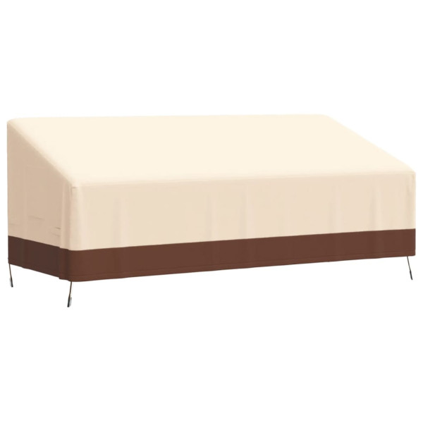 Capa de banco de 3 lugares Oxford 600D Beige 204x86x48/73 cm D