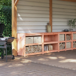 Muebles de cocina exterior 2 pzas madera maciza abeto Douglas D