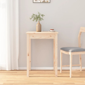 Mesa de comedor madera maciza de pino 55x55x75 cm D