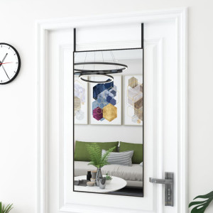 Espejo de puerta cristal y aluminio negro 50x100 cm D