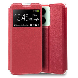 Funda COOL Flip Cover para Xiaomi Redmi 13C / Poco C65 Liso Rojo D