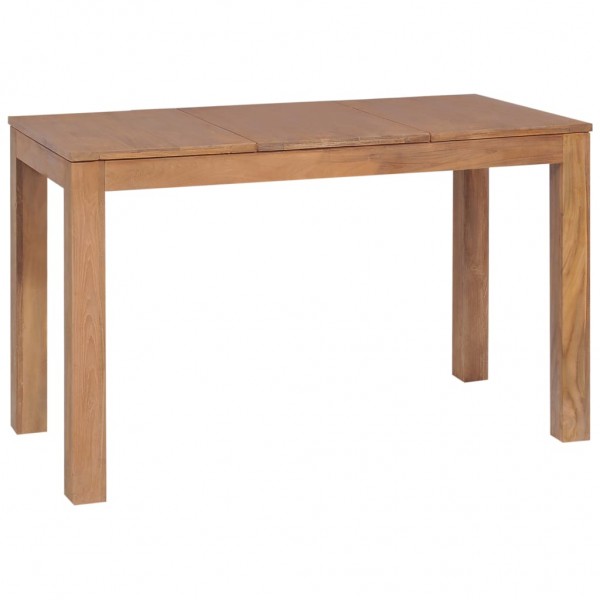 Mesa de comedor madera teca maciza acabado natural 120x60x76 cm D
