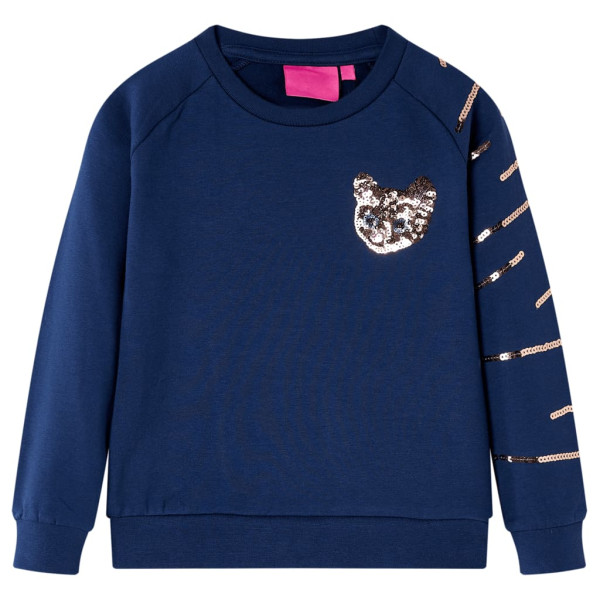 Camisola infantil com mar azul lantejoula gato 116 D