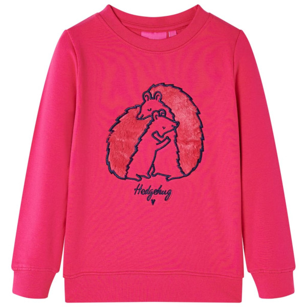 Sudadera para niños con diseño de erizo rosa chillón 104 D