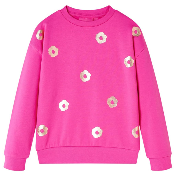 Sudadera para niños con estampado de flores rosa oscuro 140 D