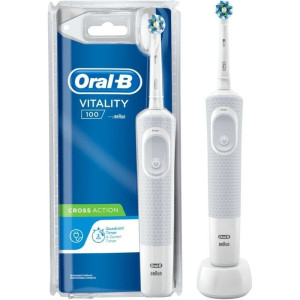 Cepillo de dientes eléctrico BRAUN Oral-B Vitality 100 Crossaction blanco D