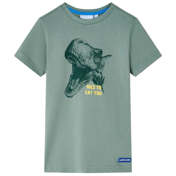 Crianças t-shirt com caqui dinossauro imprimir 116 D