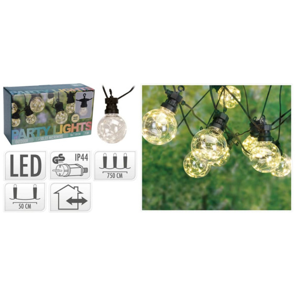 ProGarden Luces LED de jardín para fiestas con 80 lámparas D