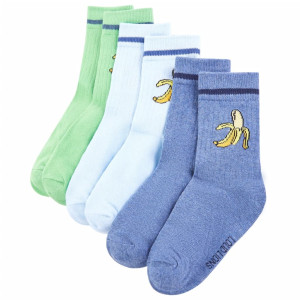 Calcetines para niños 5 pares con estampado de plátano pelado EU 23-26 D