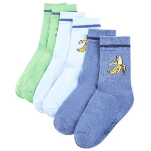 Calcetines para niños 5 pares con estampado de plátano pelado EU 30-34 D