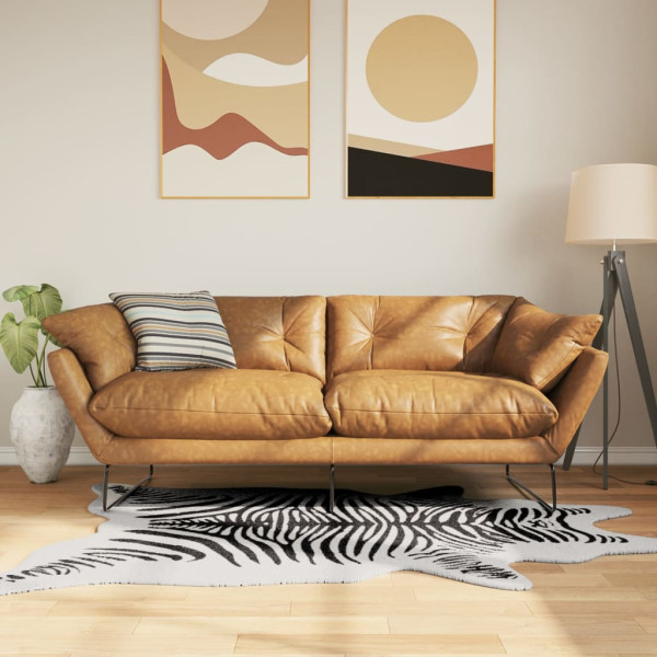 Tapete lavável antiderrapante zebra branco e preto 120x170 cm D