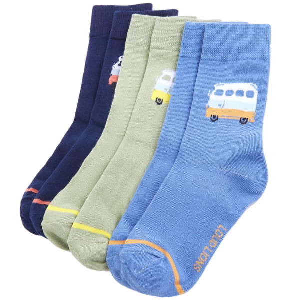 Calcetines para niños 5 pares con estampado de autobús EU 26-29 D