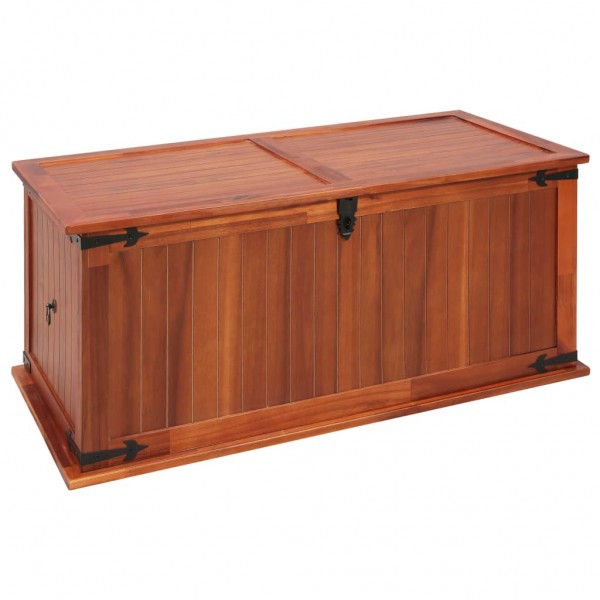 Baúl de almacenamiento de madera maciza de acacia 79x34x32 cm D