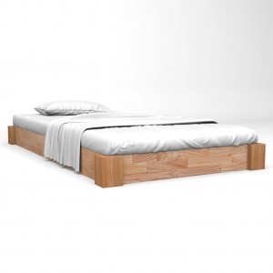 Estrutura de cama de madeira maciça de carvalho 90x200 cm D
