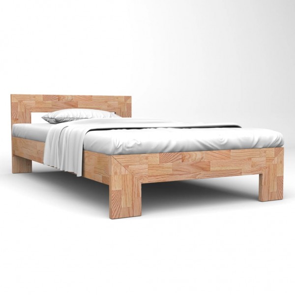 Estrutura de cama de madeira maciça de carvalho 160x200 cm D