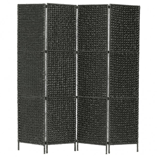 Biombo divisor 4 paneles jacinto de agua negro 154x160 cm D