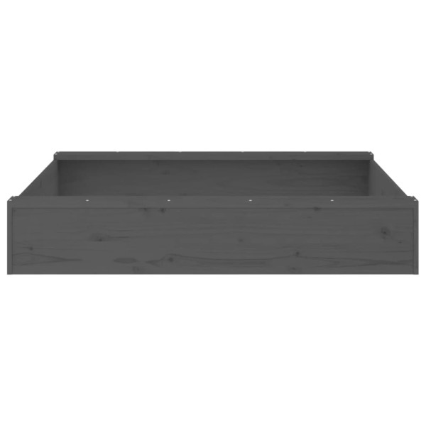 Caixa de areia quadrada com assentos pinho maciço cinzento M 5