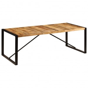 Mesa de comedor de madera maciza de mango 220x100x75 cm D