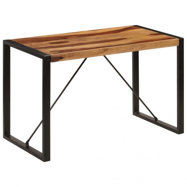 Mesa de jantar de madeira maciça de sheesham 120x60x76 cm D