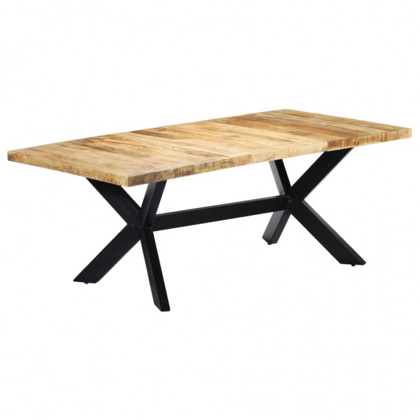 Mesa de jantar em madeira de mangueira maciça 200x100x75 cm D