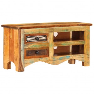 Mueble para la TV madera maciza reciclada 80x30x40 cm D