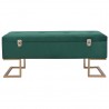 Banco con compartimento 105 cm verde de terciopelo 3