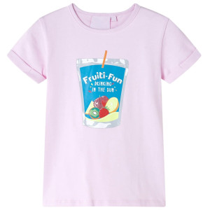 Camiseta infantil rosa suave 128 D