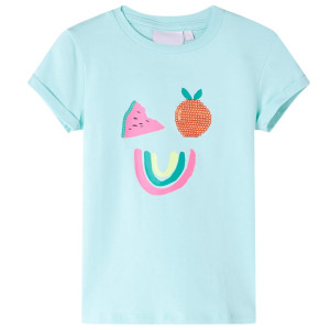 Camiseta infantil aguamarina claro 116 D