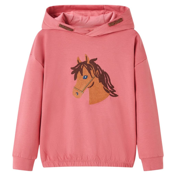 Sudadera para niños con hooda rosa palo 104 D