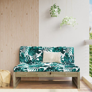 Sofá central de jardín madera de pino impregnada 120x80 cm D